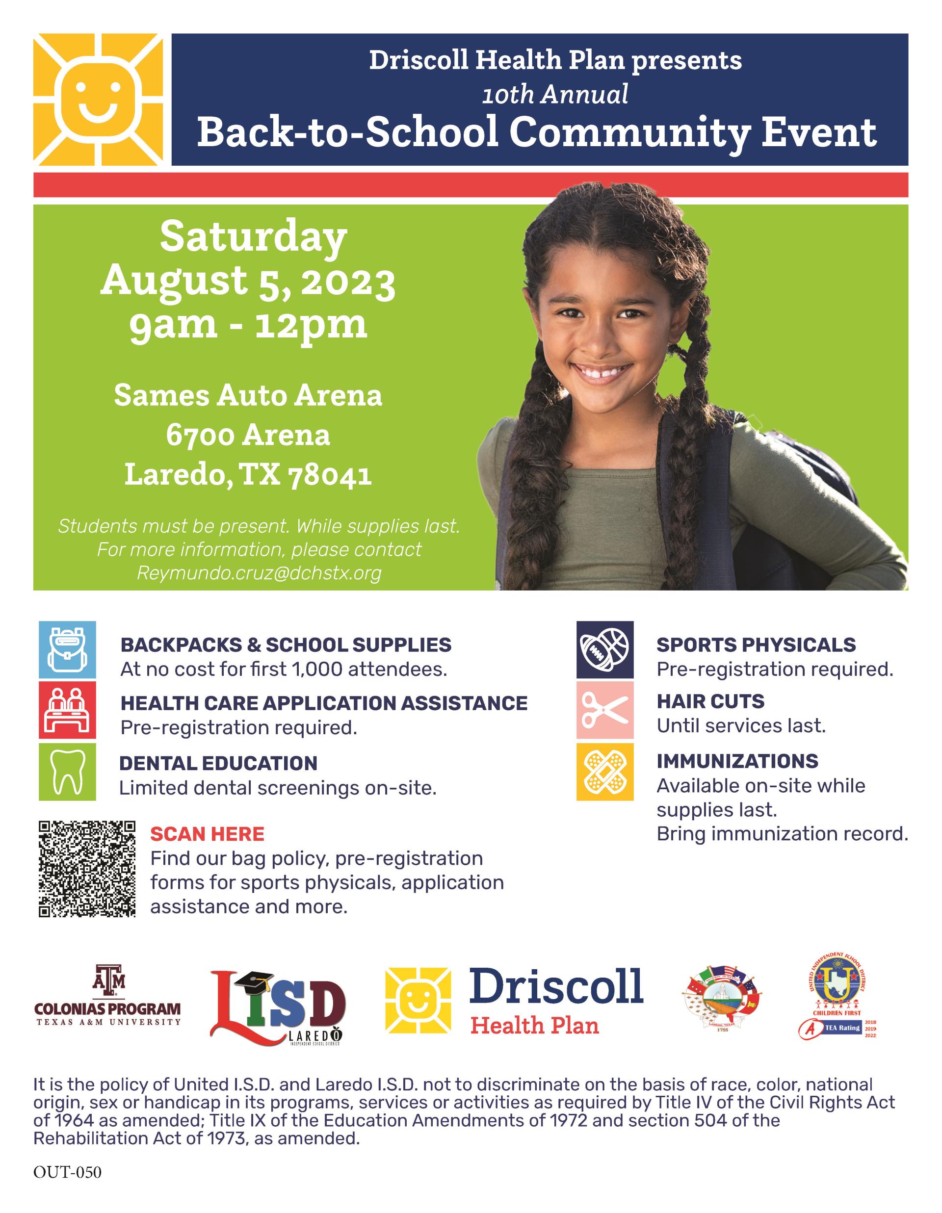 Driscoll Back-to-School Expo Flyer