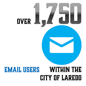 Over 1,750 email users within the City of Laredo