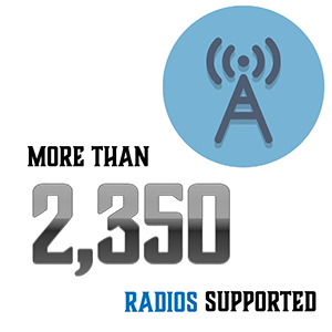 More than 2,350 radios supported