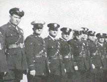 Black and white photograph of police officers